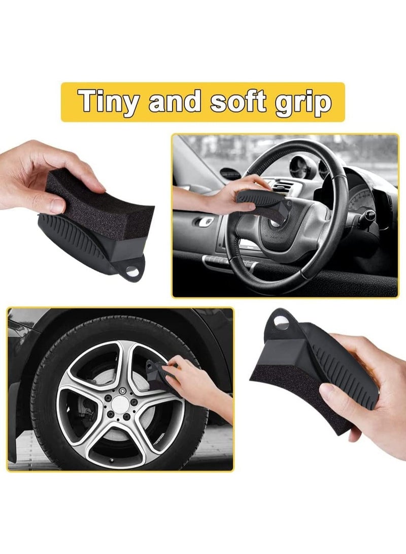 مجموعة مكونة من قطعتين لملمع الإطارات - وسائد رغوية قابلة لإعادة الاستخدام لتلميع الإطارات وتفصيل السيارات - Image 3